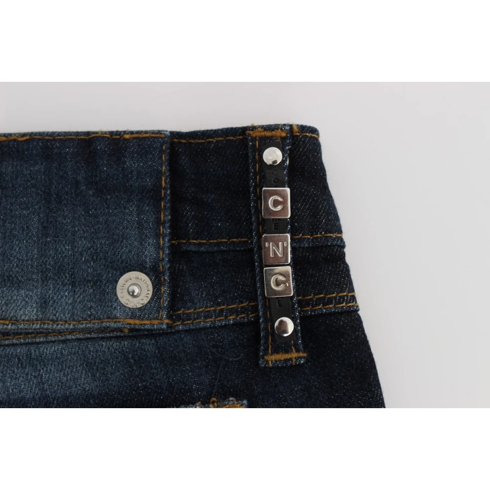 Costume National Slim Fit Blauwe Designer Jeans Blue Dames