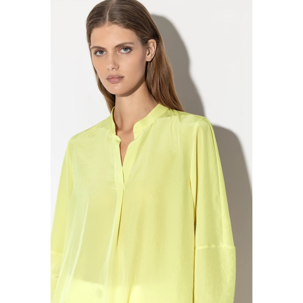 LUISA CERANO Limo Zijden Tuniek Blouse Green Dames