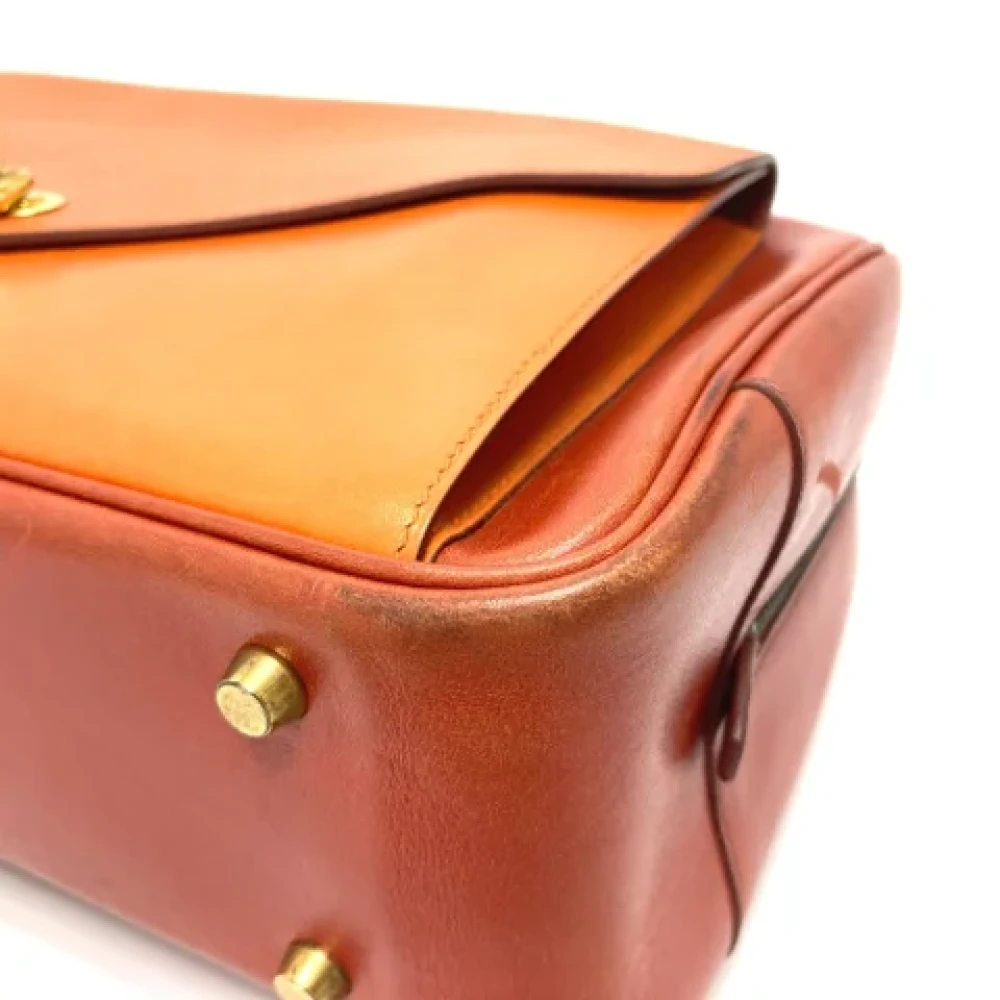 Hermès Vintage Pre-owned Leather handbags Orange Dames