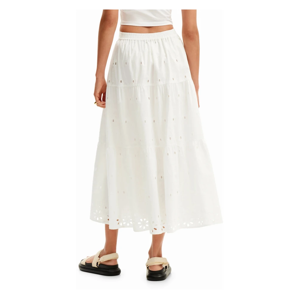 Desigual Maxi Skirts White Dames