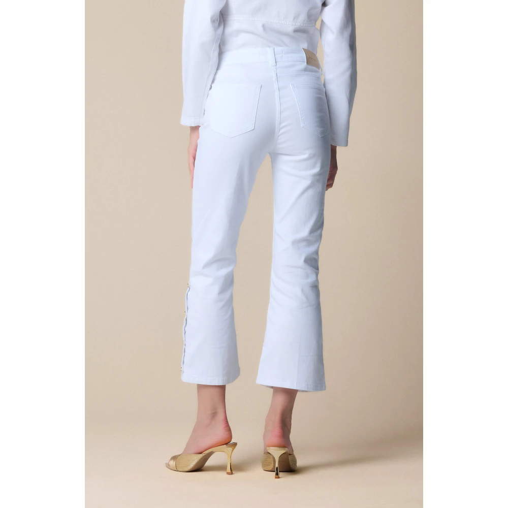 Kocca Stijlvolle Cropped Jeans voor Vrouwen White Dames