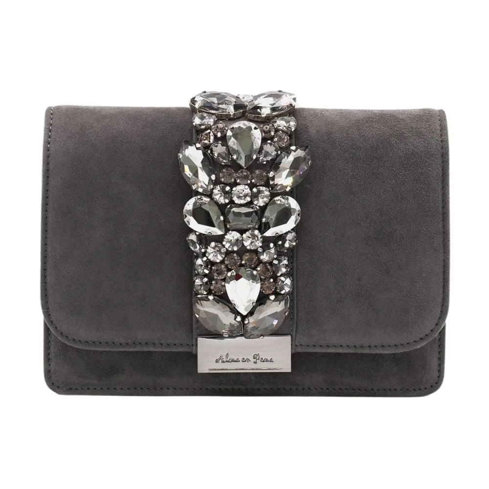 Alma en Pena Schoudertas met Juweeldetail Black Dames