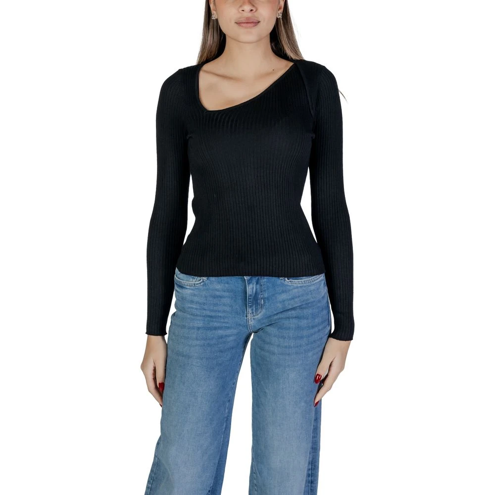 Vila Zwarte Viscose Tops & T-Shirt Black Dames