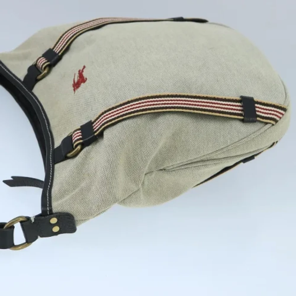 Burberry Vintage Pre-owned Canvas shoulder-bags Gray Dames