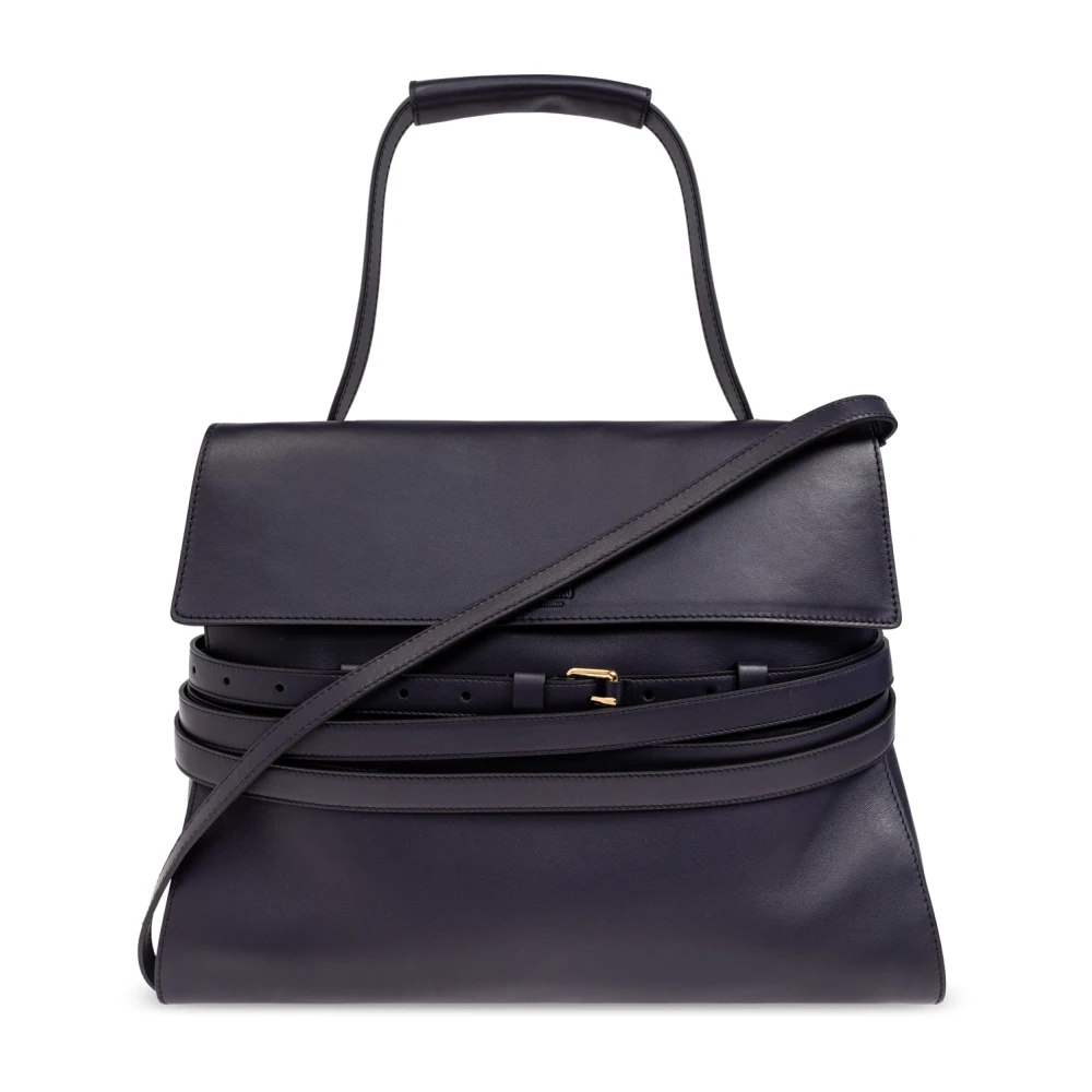 Moschino Handtas met logo Purple Dames