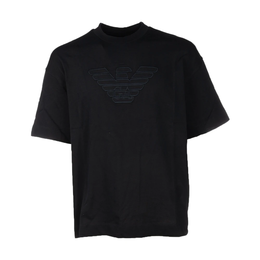 Emporio Armani Hombre Negro Camisetas, Talla: L