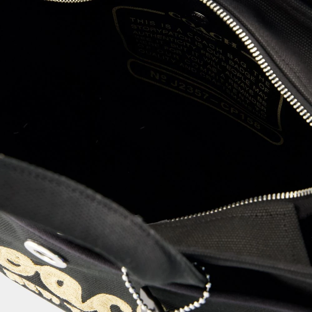 Coach Canvas Zwarte Cargo Tote Tas Black Dames