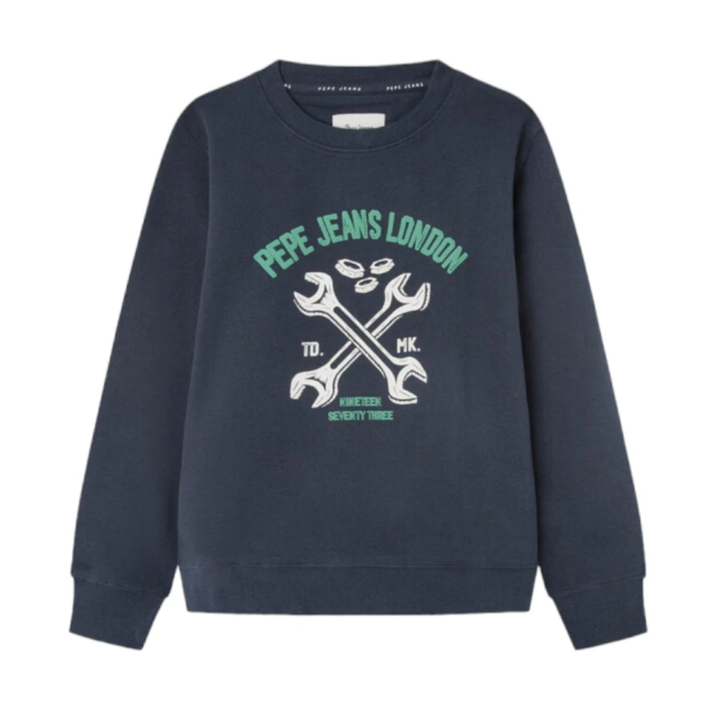 Pepe Jeans Blue Navy Bedford Sweatshirt For Kids - Male - Kids Sweatshirts - 16 Y - Kids