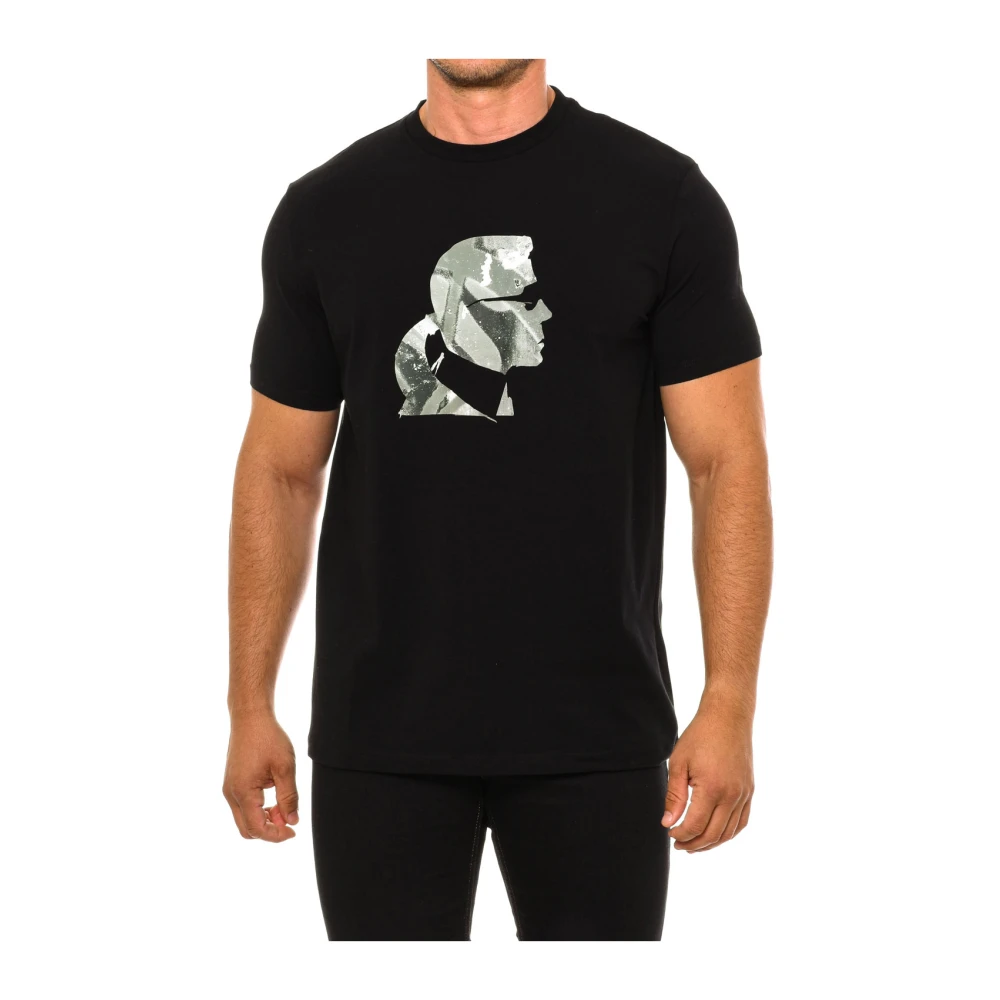 Karl Lagerfeld Klassieke stijl T-shirt met korte mouwen Black Heren