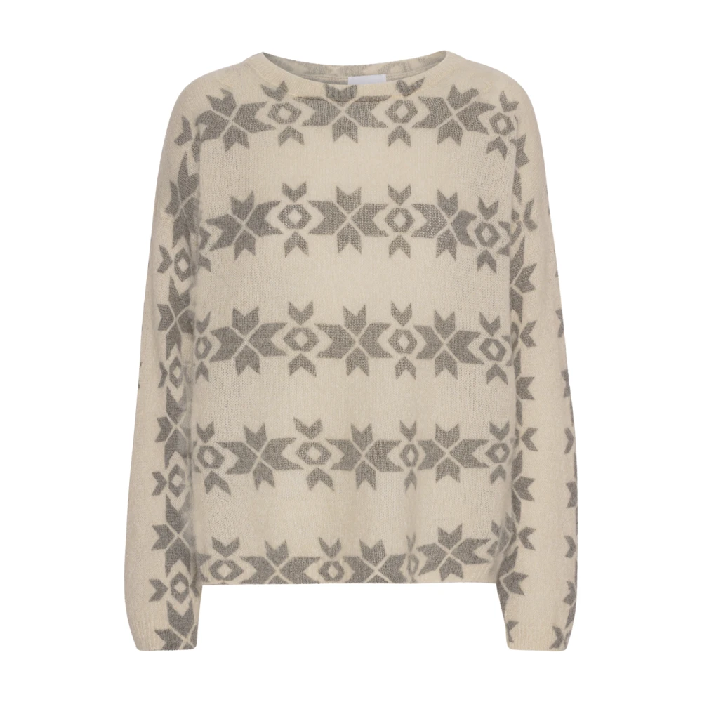 American Dreams Nordic Pullover met Grijs Nordic Print Multicolor Dames