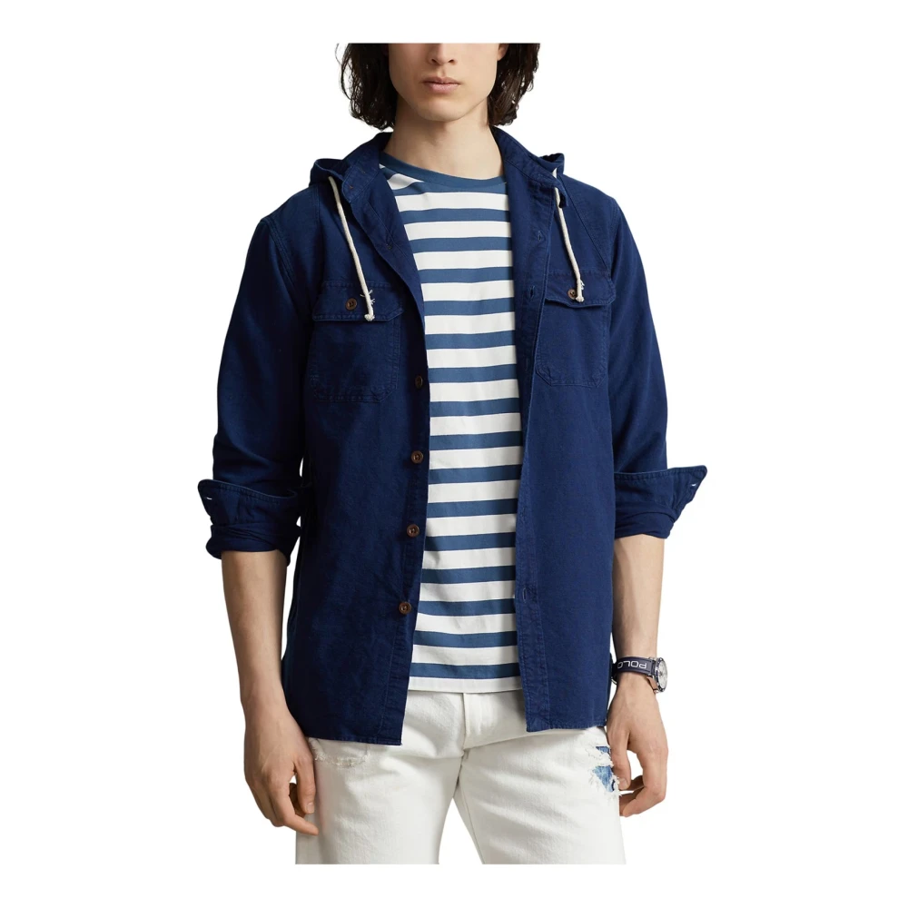 Polo Ralph Lauren Klassieke Oxford Workshirt Jas Indigo Blauw Blue Heren