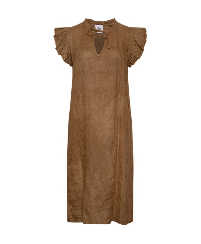 robe-a-volants-en-lin-marron-clair