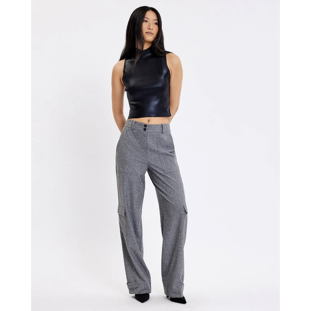 Fiveunits Cargo Strap Broek Pepper Melange Gray Dames