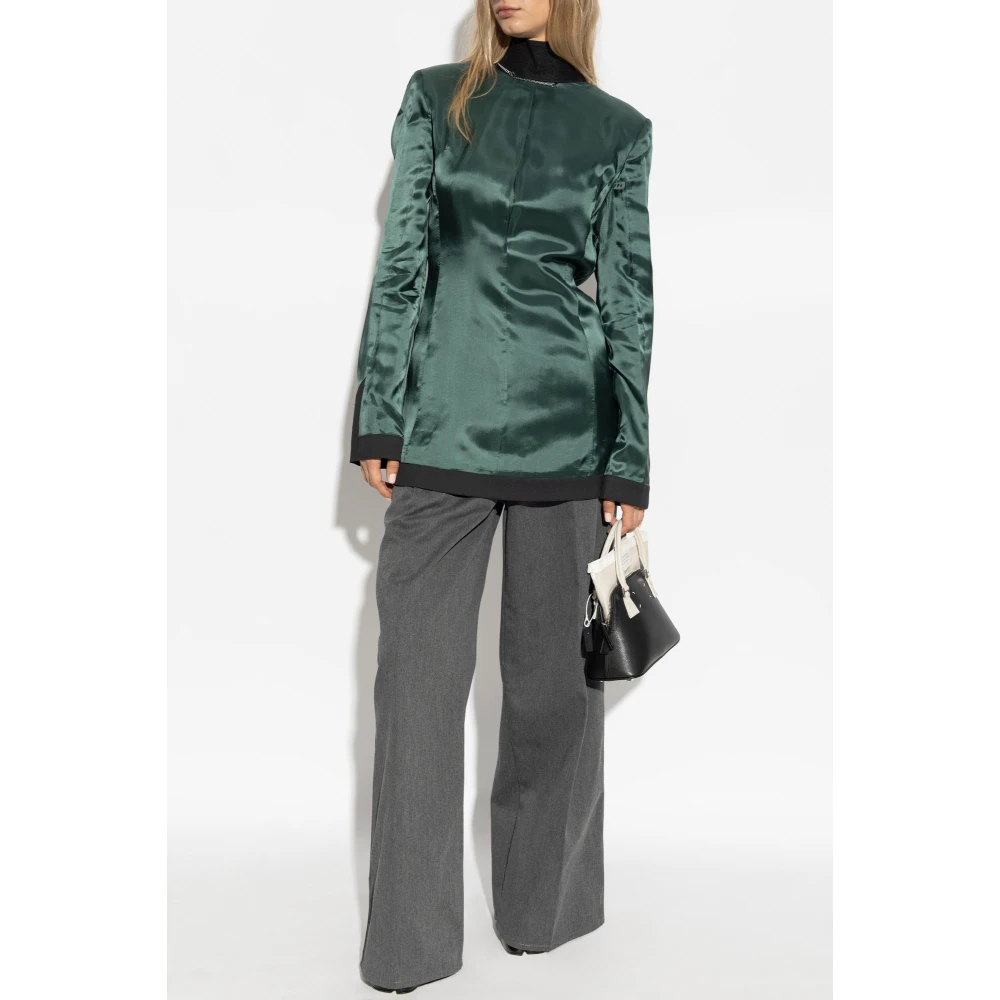 MM6 Maison Margiela Blazer met binnenstebuiten-effect Green Dames