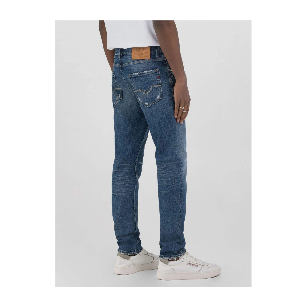 Replay Vintage Slim Fit Denim Jeans Blue Heren
