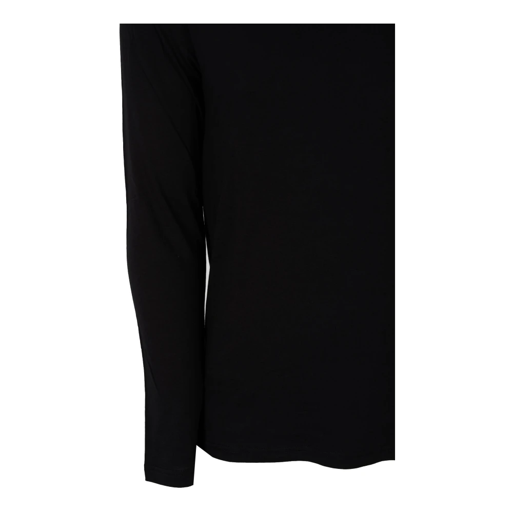 Emporio Armani Aansluitende Longsleeve Shirt Black Heren