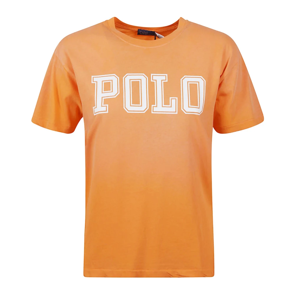 Ralph Lauren T-shirt met logo en ronde hals Orange Dames
