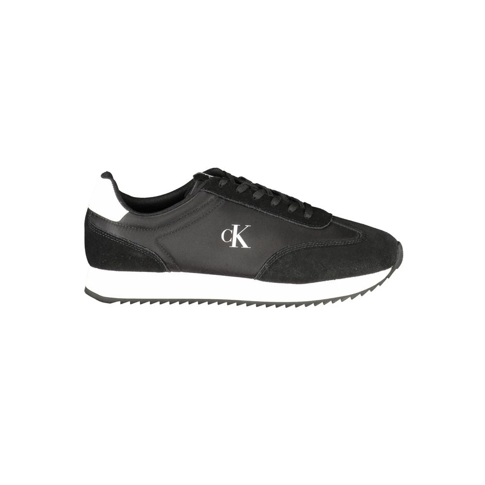 Calvin Klein Men's Black Leather Sneaker