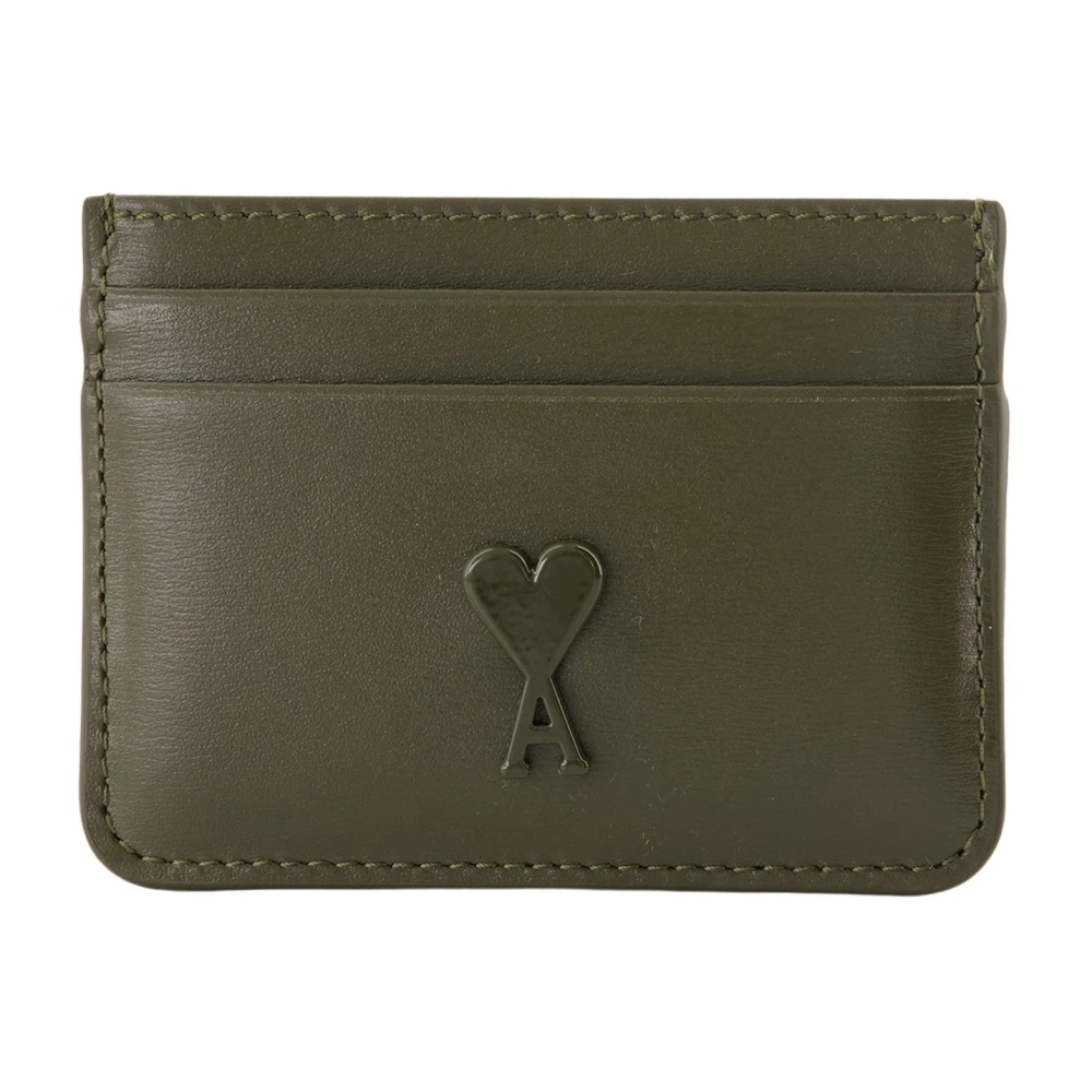 Ami Paris Hart Kaarthouder Groen Khaki Green Unisex