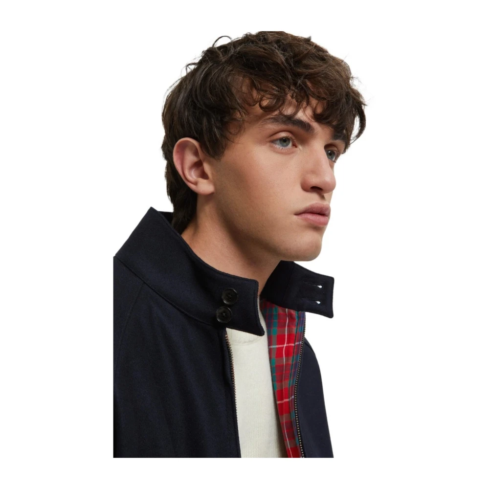 Baracuta Melton Diepblauwe Bomberjack Blue Heren