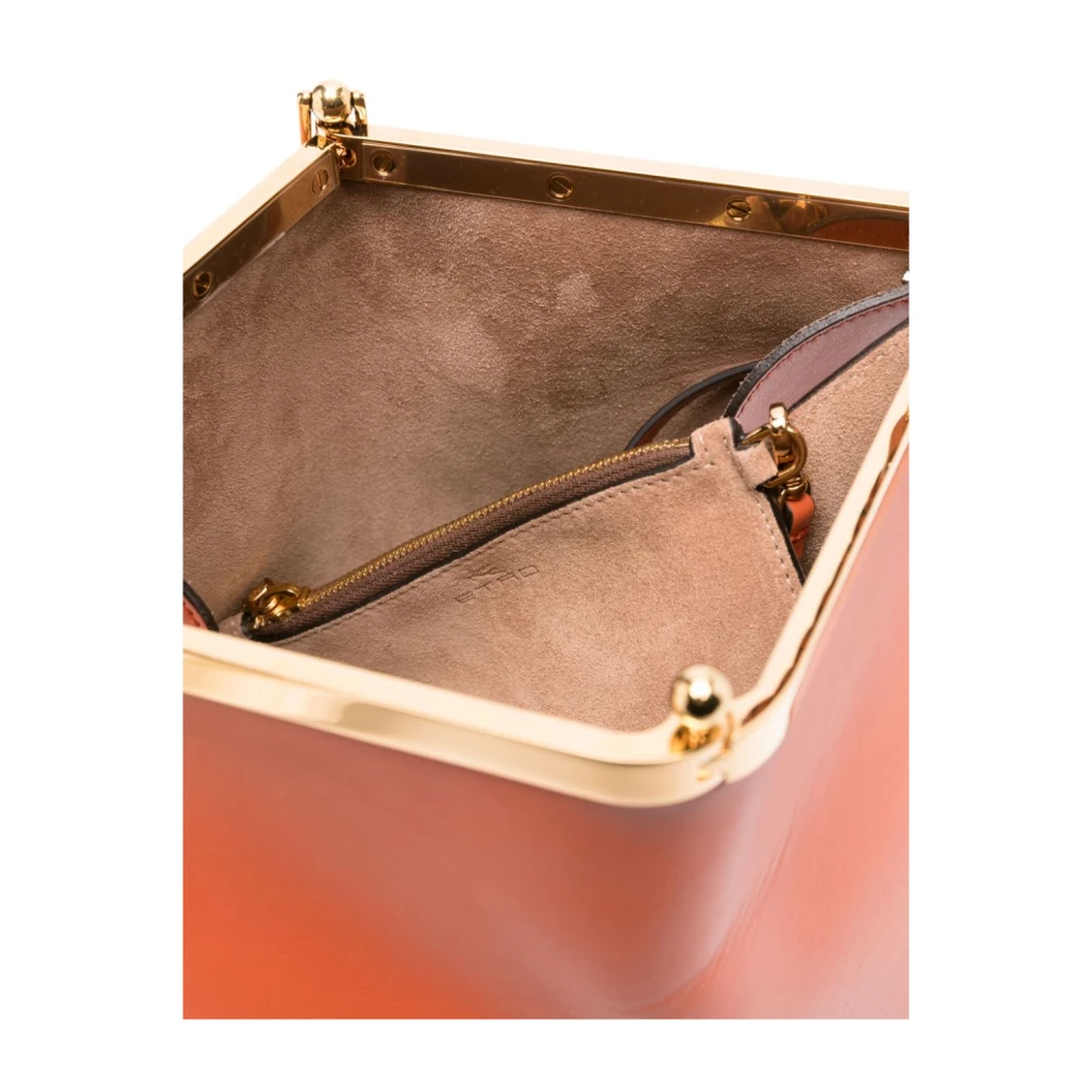ETRO Rode leren schoudertas 'Vela' Pink Dames