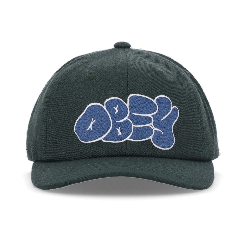 Obey Donker Ceder Flat Brim Snapback Pet Green Heren