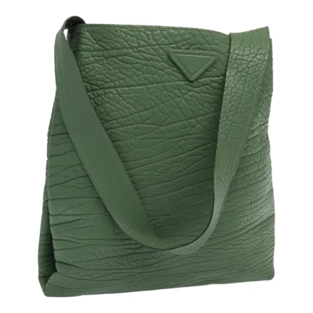 Prada Vintage Pre-owned Leather prada-bags Green Dames