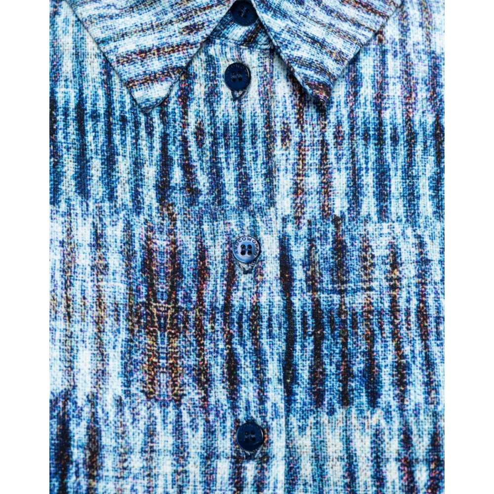 &Co Woman Lotte Denim Blouse met Lange Mouwen Blue Dames