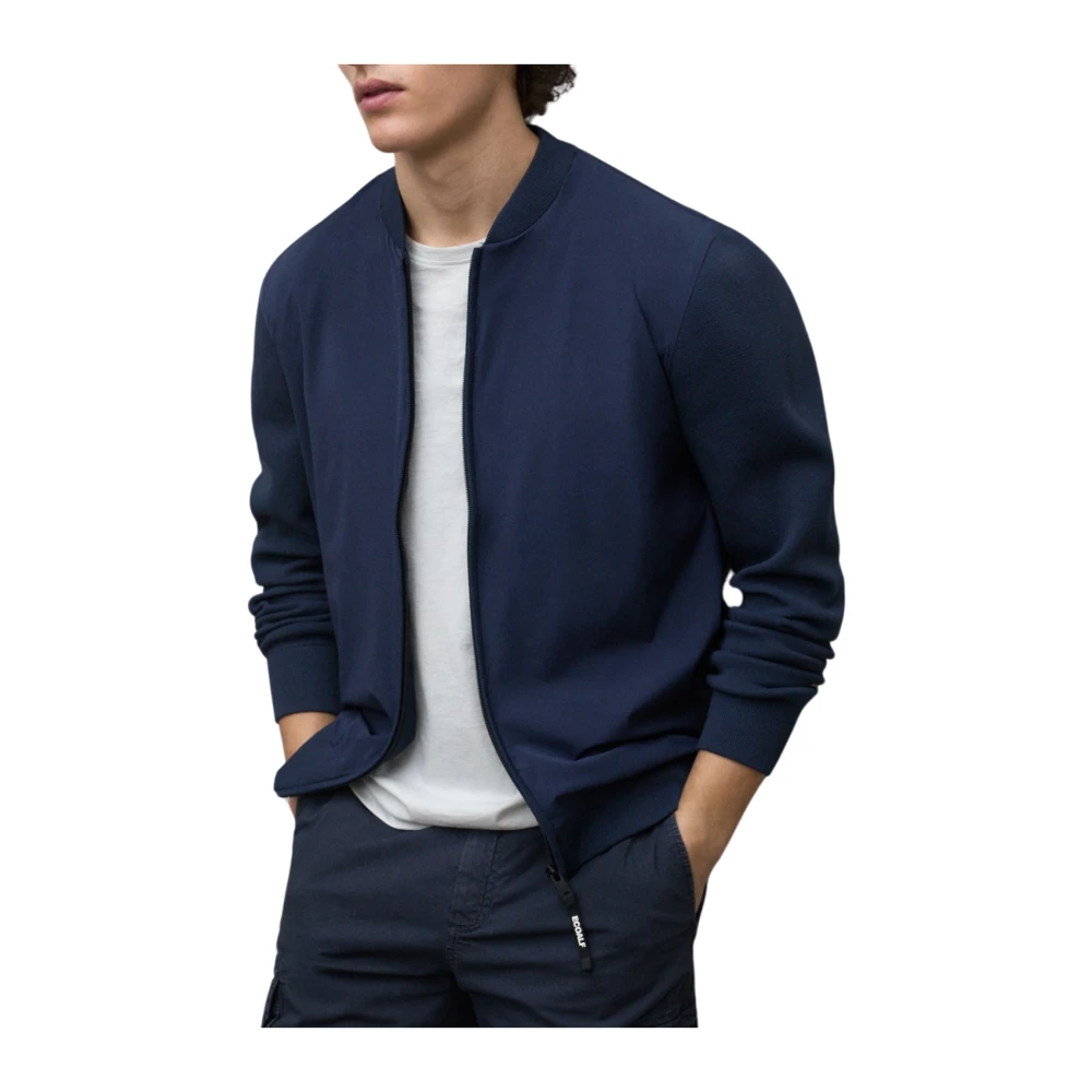 Ecoalf Gebreide jas voor mannen in marineblauw Blue Heren