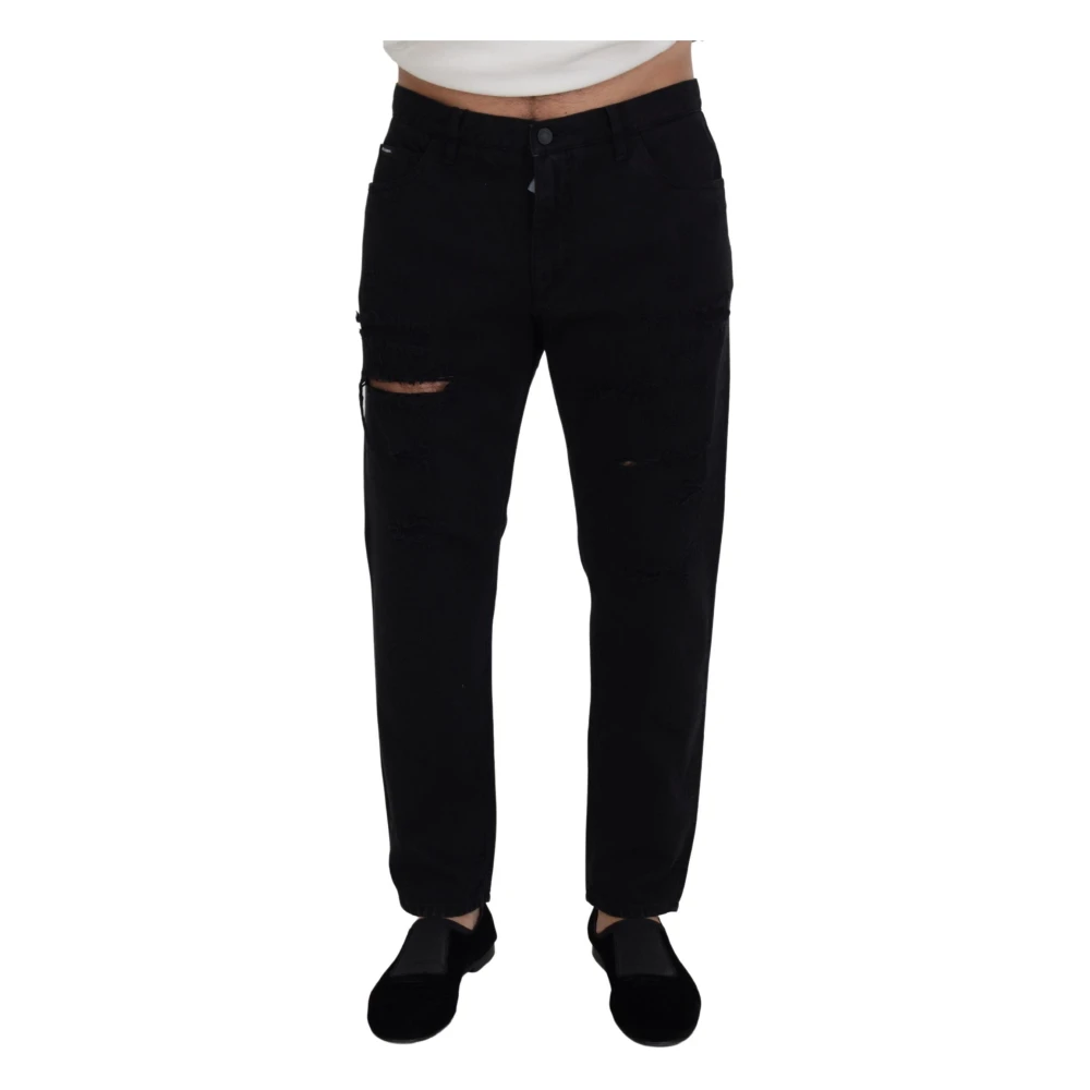 Dolce & Gabbana Men's Black Slim Fit Jeans, Xs, Loose Fit Italian Jeans