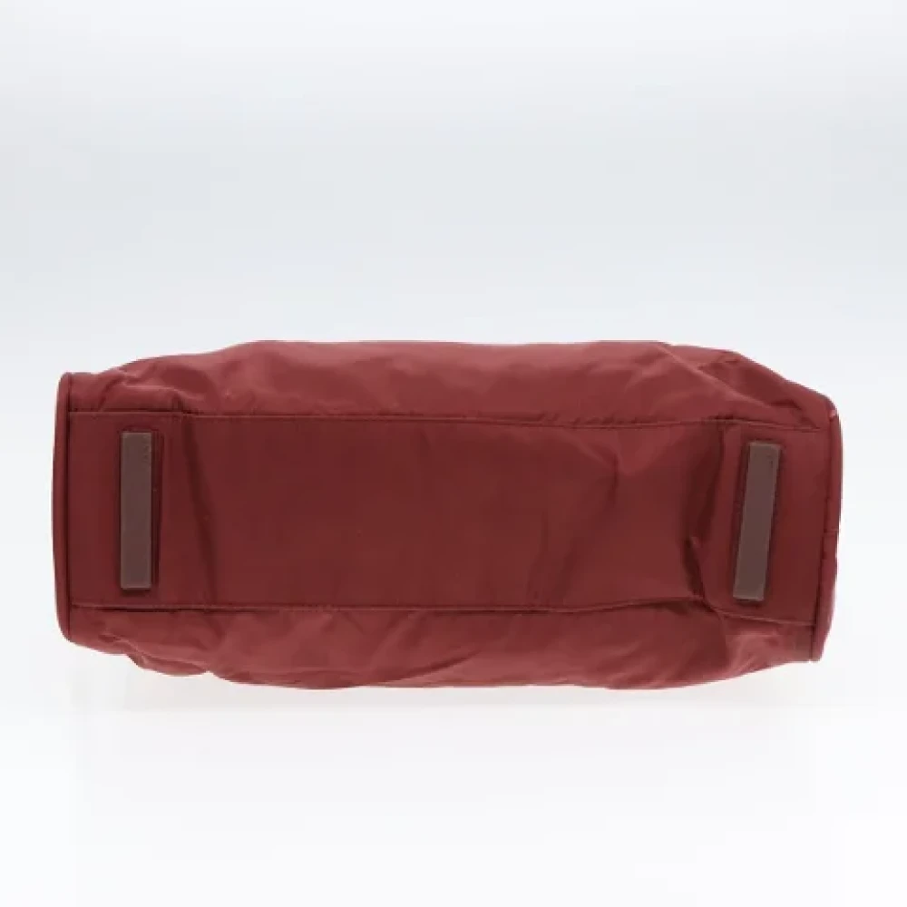 Prada Vintage Pre-owned Fabric shoulder-bags Red Dames