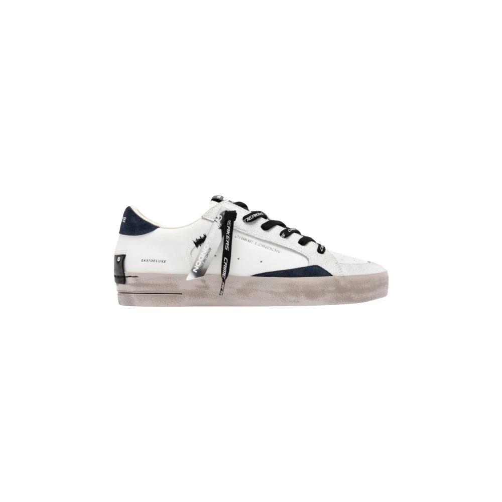 Crime London Uomo Bianco Scarpe, 43 Eu, New,