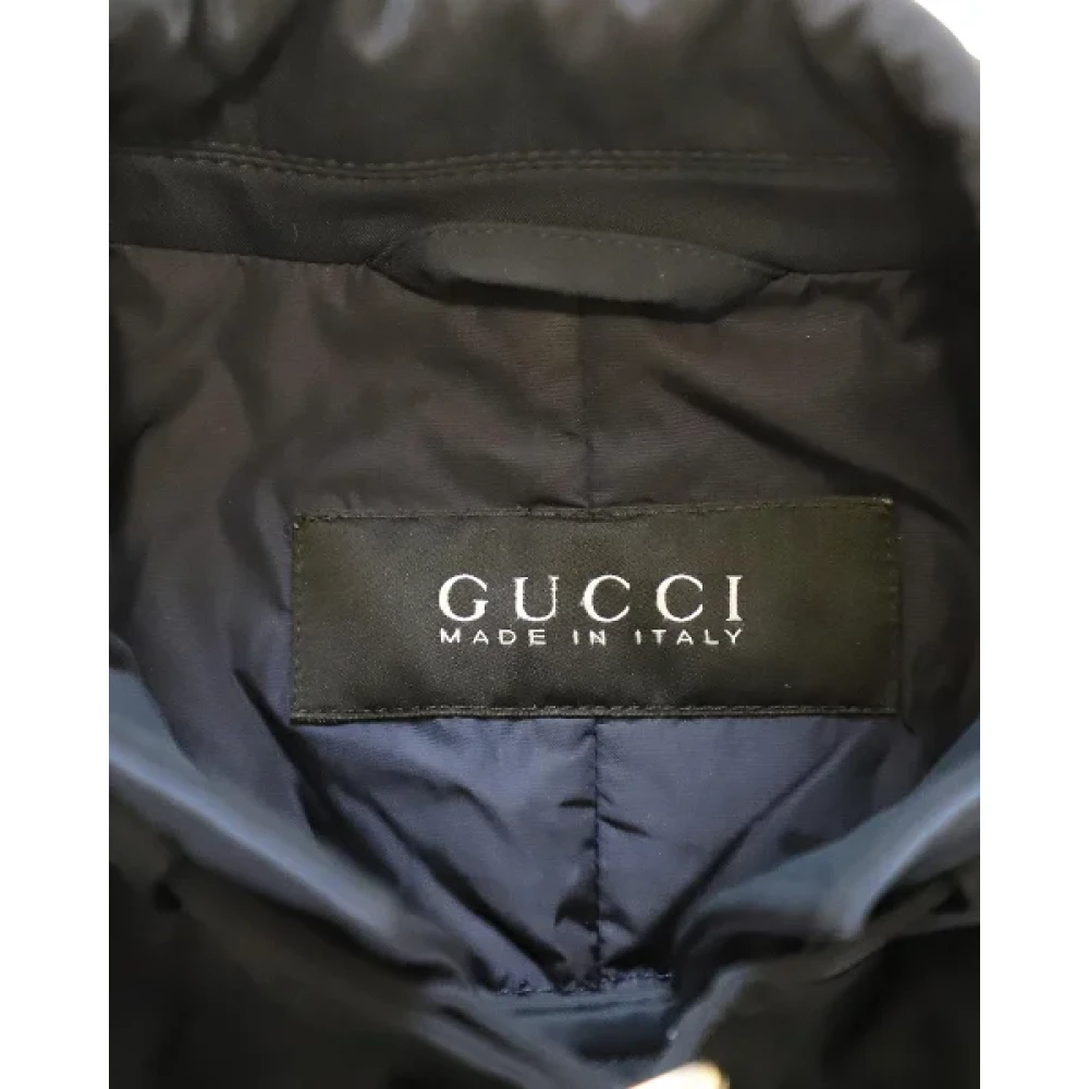 Gucci Vintage Pre-owned Fabric outerwear Blue Dames
