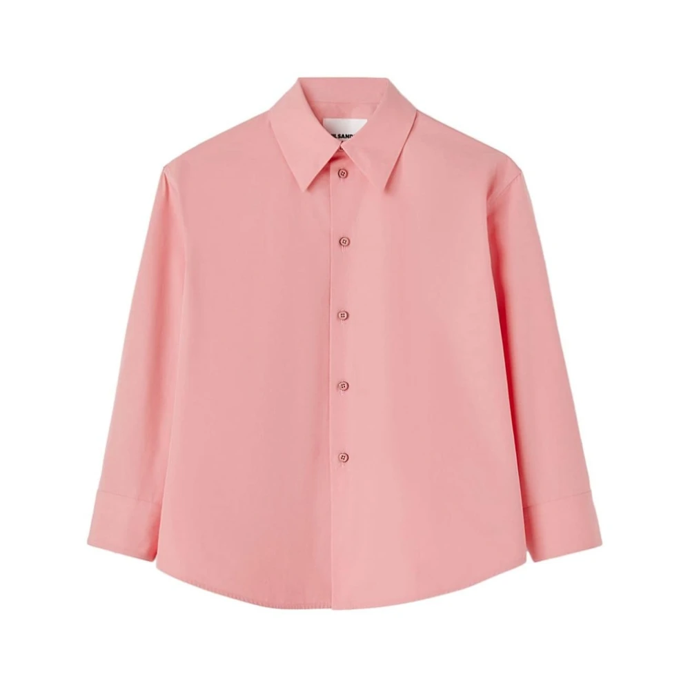 Jil Sander Katoenen Roze Shirt Pink Dames