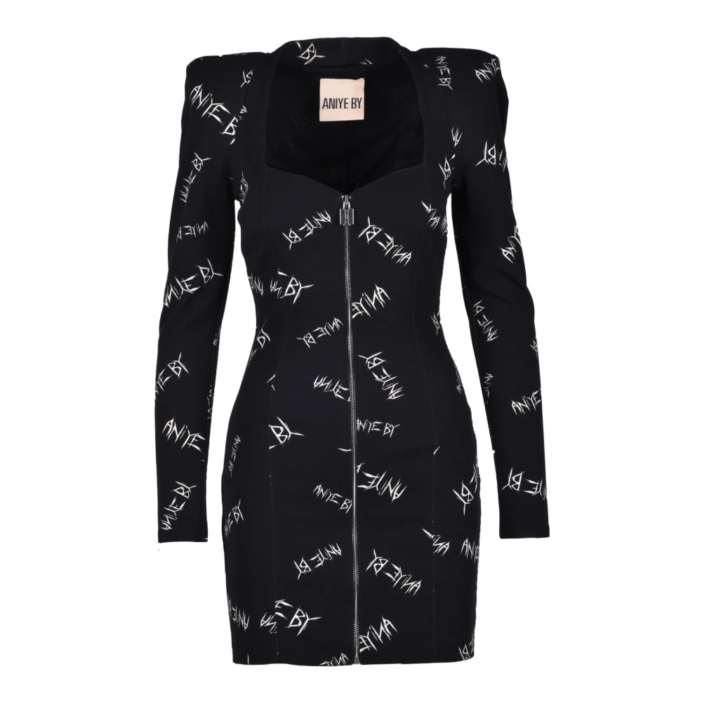 Aniye By Elegante Jurk van Polyester Elastaan Black Dames