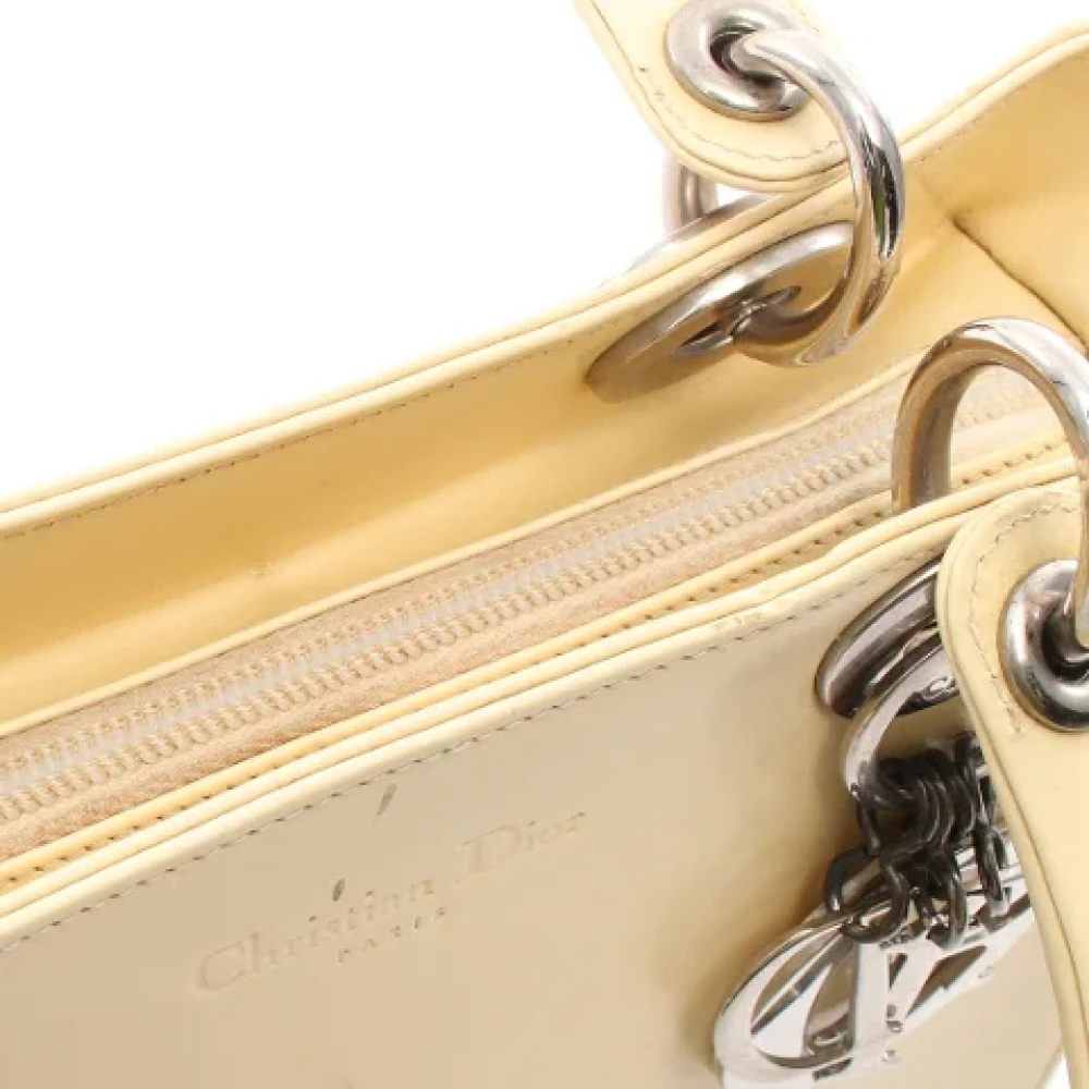 Dior Vintage Pre-owned Leather dior-bags Beige Dames