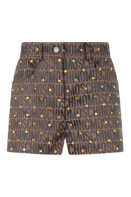 High-waisted Graphic Denim Shorts