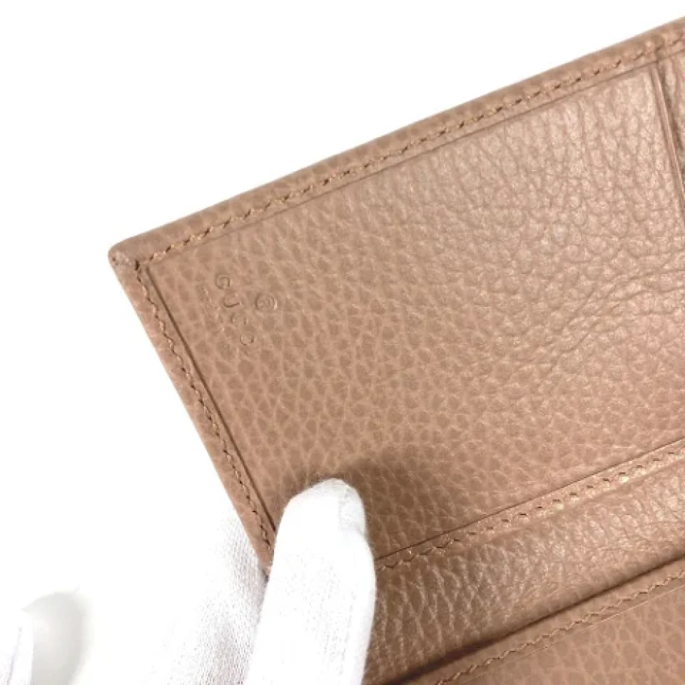 Gucci Vintage Pre-owned Leather wallets Beige Dames