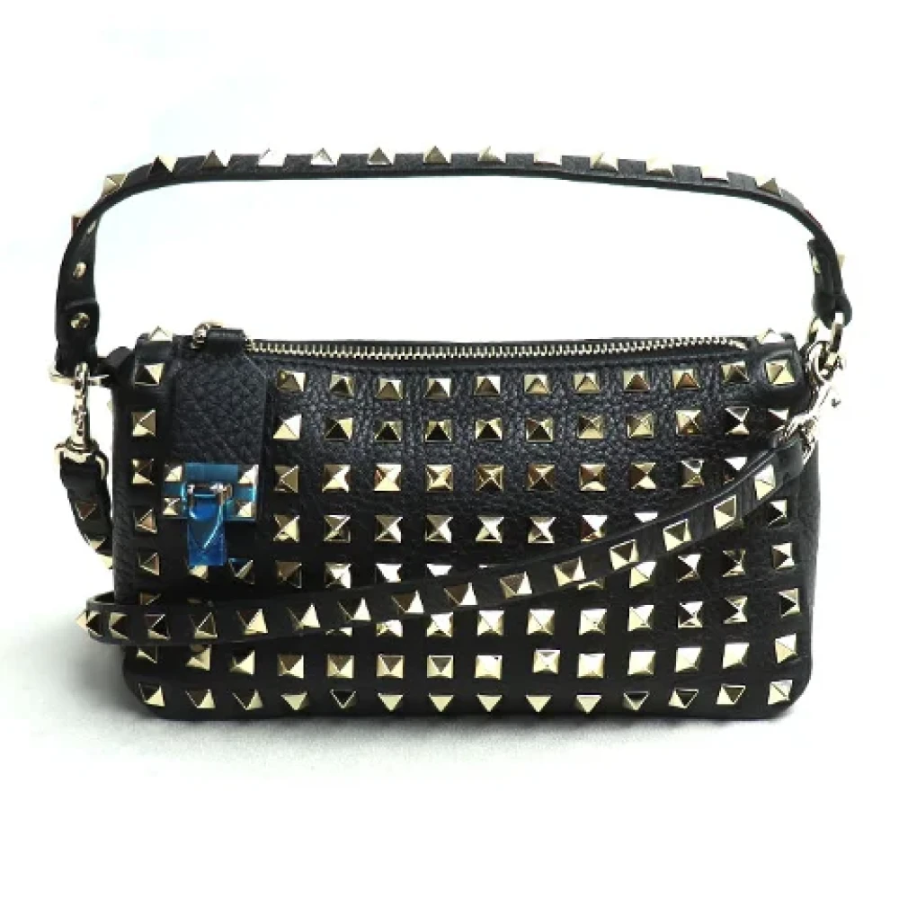 Valentino Vintage Pre-owned Leather shoulder-bags Black Dames
