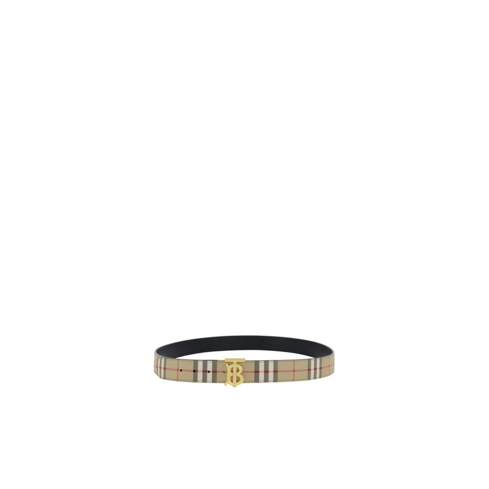 Burberry Goudverguld riem met iconisch patroon Multicolor Heren