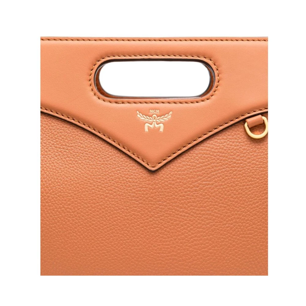 MCM Kameelbruine leren schoudertas Brown Dames