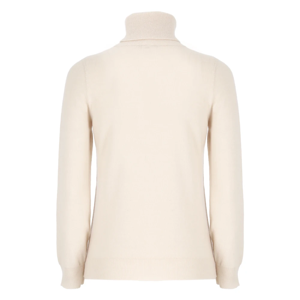 Kangra Beige Kasjmier Hoge Hals Trui Beige Dames