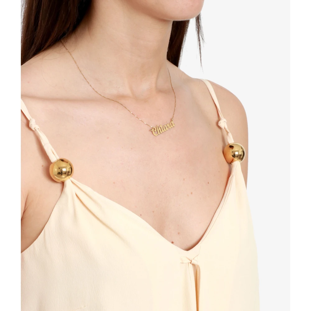 Simona Corsellini Ginger Top met Strik Detail Orange Dames