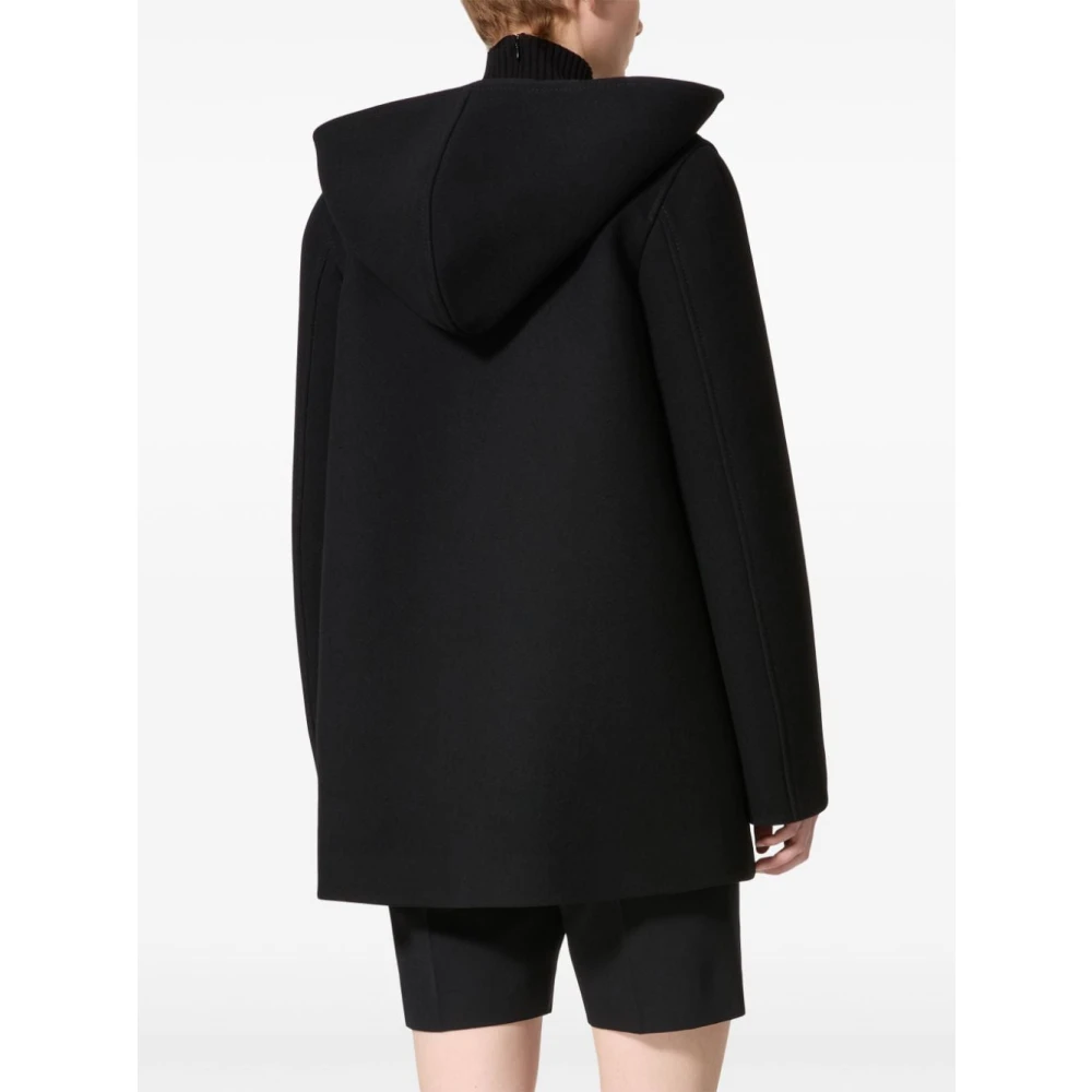 Valentino Garavani Zwarte Parka Jas voor Vrouwen Black Dames