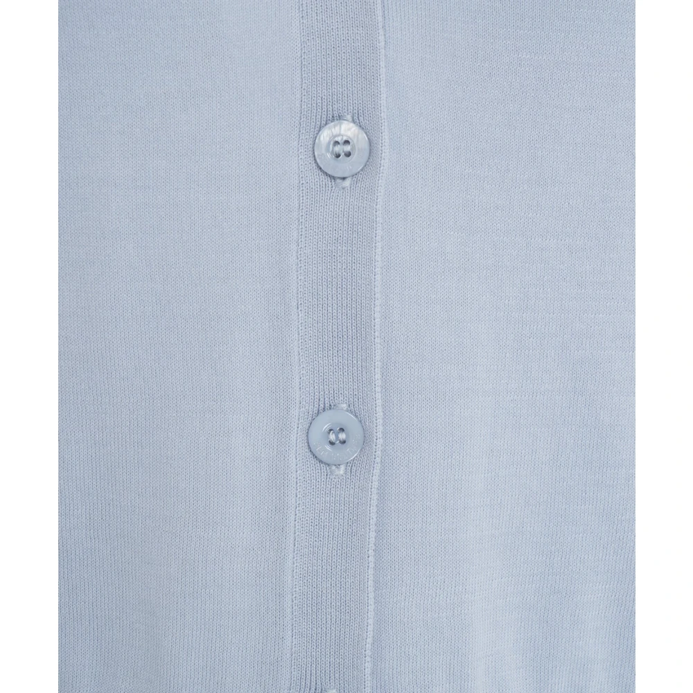 Semicouture Blauwe V-hals Katoenen Vest Breigoed Blue Dames