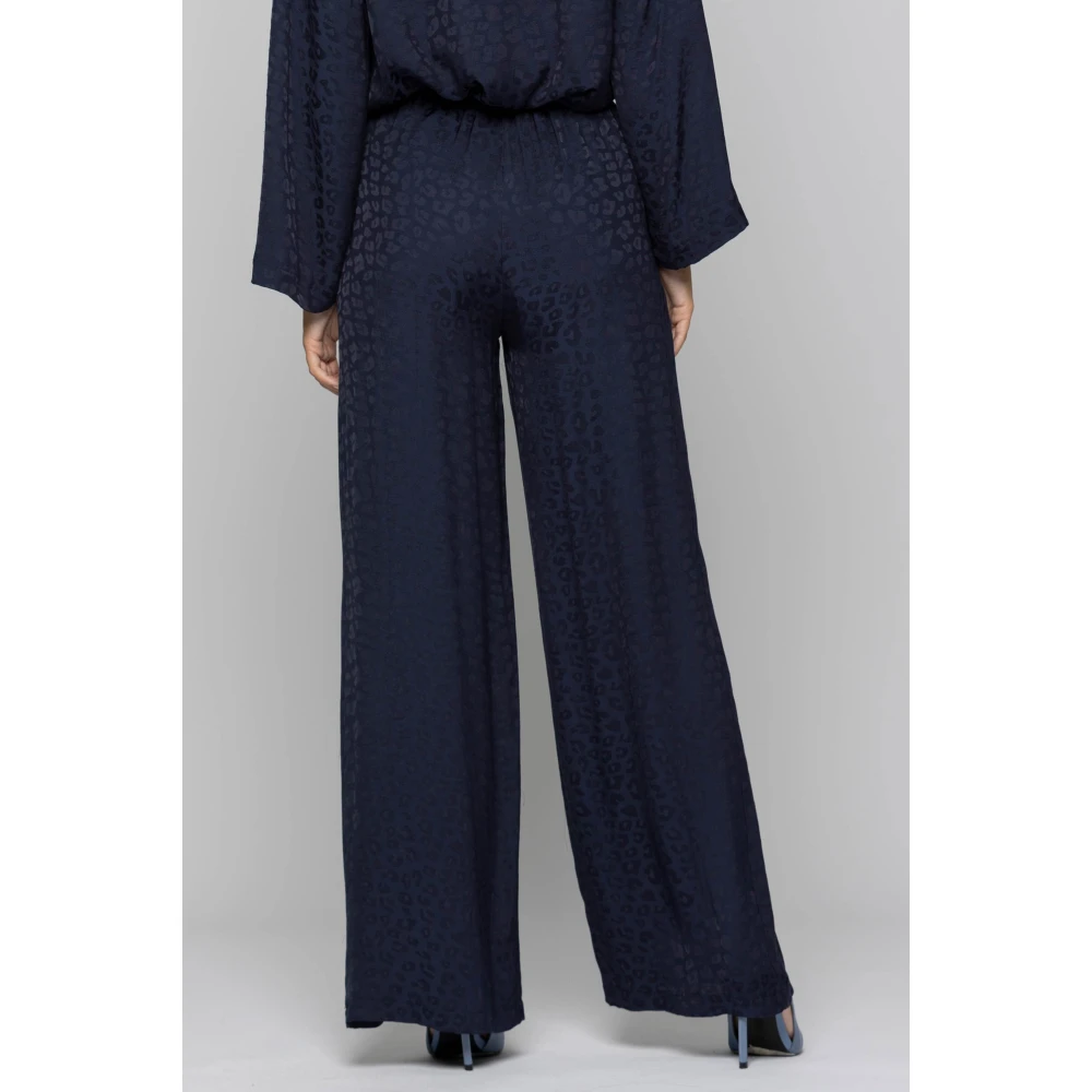 Kocca Dierenprint Elastische Taillebroek Blue Dames