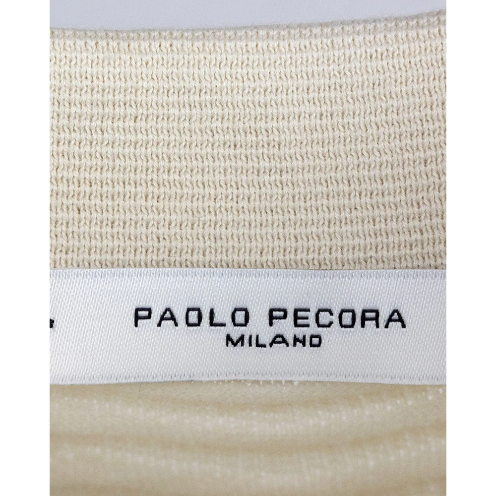 Paolo Pecora Crew Neck T-Shirt Katoenmix Beige Heren
