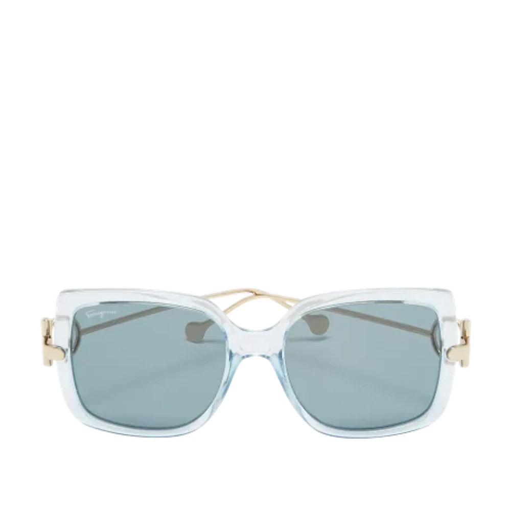 Salvatore Ferragamo Pre-owned Pre-owned Acetat solglasgon Blue, Dam