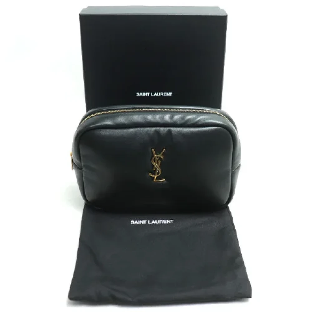 Yves Saint Laurent Vintage Pre-owned Leather clutches Black Dames