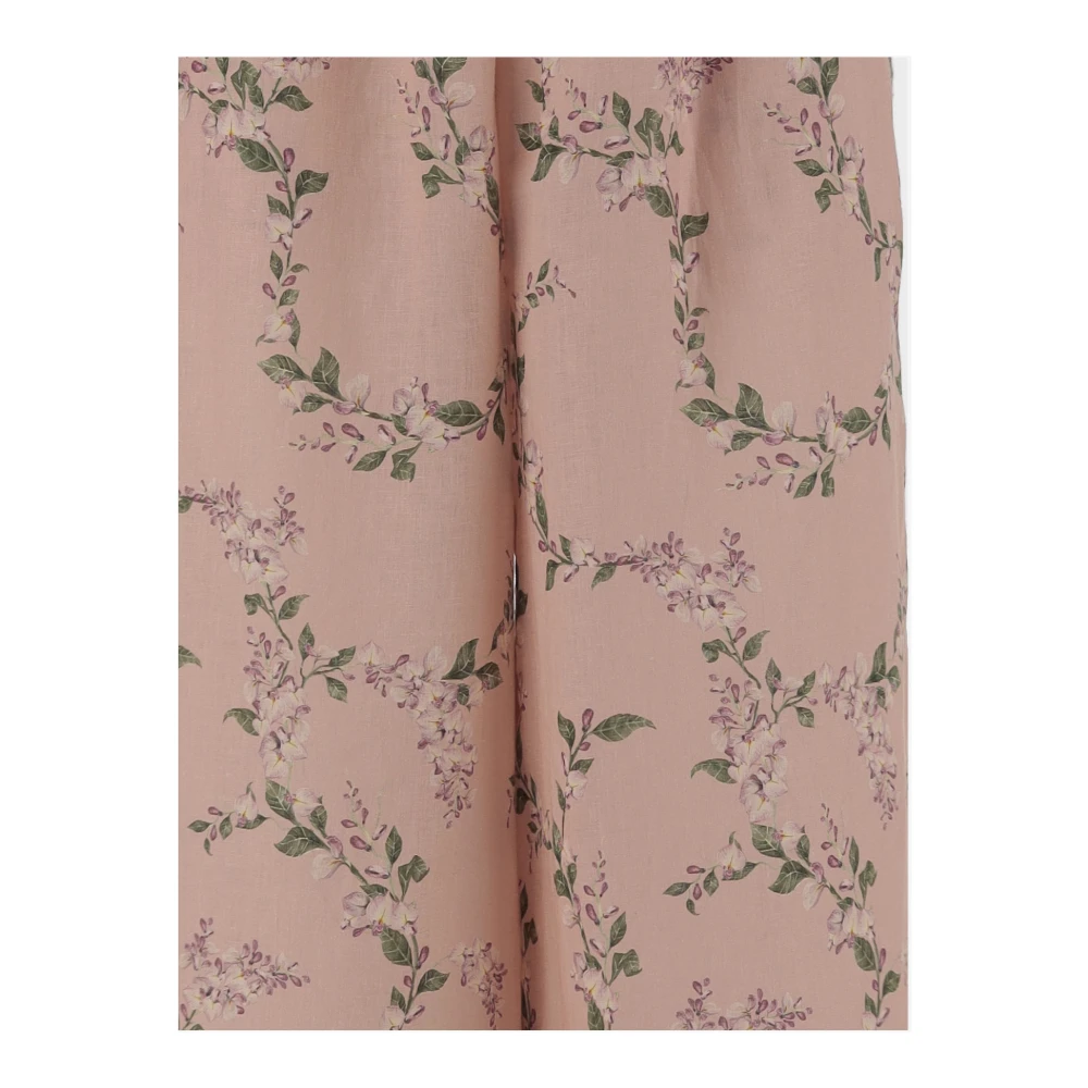 Agua by Agua Bendita Wijde broek in Catania Wisteria Pink Dames
